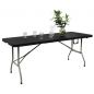 Buffettisch KRISTA 375 eckig Schwarz, 182,9x76,2x73,7cm