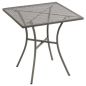 Outdoor Tisch KRISTA 145 eckig aus Stahl Grau, 70x70x71cm