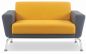 PARIS Sofa 2 Sitzer Grau & Gelb