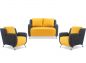 SANCHES Sofa 2 Sitzer Gelb & Schwarz