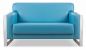 STEEL Sitzgruppe aus Sofa und 2 Sesseln in Blau