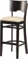 Gastro Barhocker Caya aus Holz Sitzpolsterung in beige