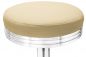 Gastro Barhocker Oval beige mit Sitzpolsterung