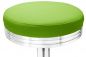 Gastro Barhocker Oval grün mit Sitzpolsterung
