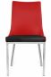 Gastro Stuhl Elli in rot Sitzfläche schwarz