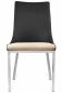 Gastro Stuhl Elli in schwarz Sitzfläche beige