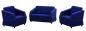 PIRAMIT Sitzgruppe aus Sofa und 2 Sesseln in Blau