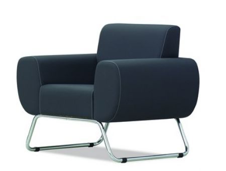 RIGA Sitzgruppe aus Sofa und 2 Sesseln in Schwarz