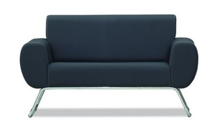 RIGA Sitzgruppe aus Sofa und 2 Sesseln in Schwarz