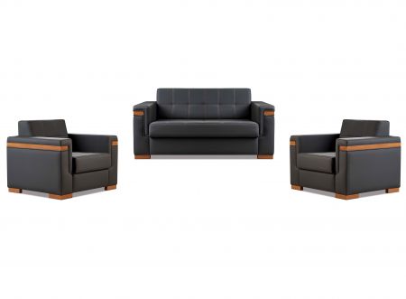 CLASS Sofa 2 Sitzer Schwarz