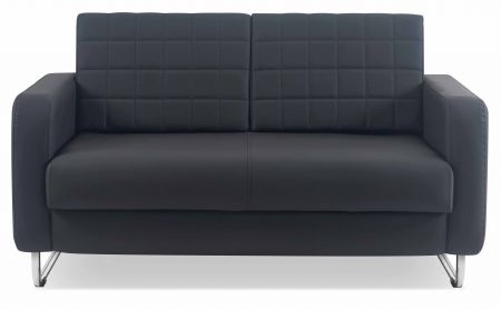 KARMEN Sofa 2 Sitzer Schwarz