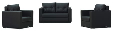 KRISTAL Sofa 2 Sitzer Schwarz