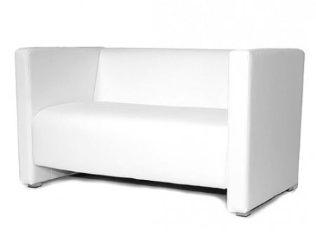 Lounge Sofa 2 Sitzer Reka 125 cm weiss