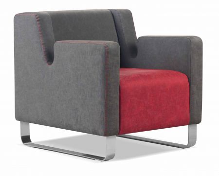 MANGO Sitzgruppe aus Sofa und 2 Sesseln in Bordeaux