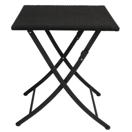 Outdoor Tisch KRISTA 160 eckig  Schwarz Klappbar, 60x60x71cm 