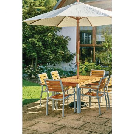 Outdoor Tisch KRISTA 235 eckig Teak,  140x80x72cm 
