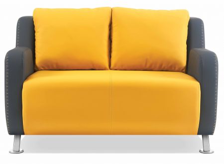 SANCHES Sofa 2 Sitzer Gelb & Schwarz