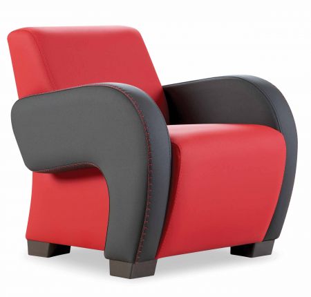 SANTA Sessel Rot & Schwarz