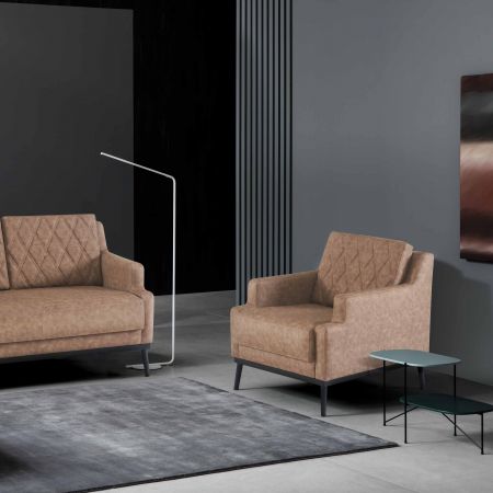 TETRA Sofa 2 Sitzer Braun