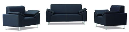 TREND Sofa 2 Sitzer Schwarz