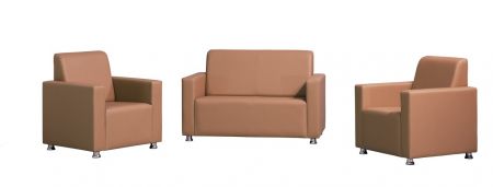 VILLA Sofa 2 Sitzer Hellbraun