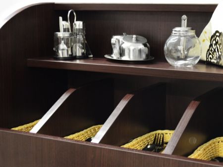 Besteckschrank Kellnerstation Servicestation Wenge 100 cm mit Soft-Close-Tür-Detail