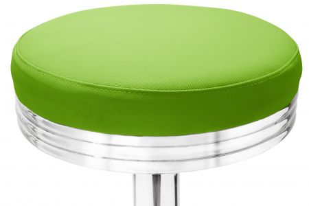 Gastro Barhocker Oval grün mit Sitzpolsterung