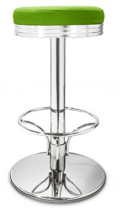 Gastro Barhocker Oval grün mit Sitzpolsterung