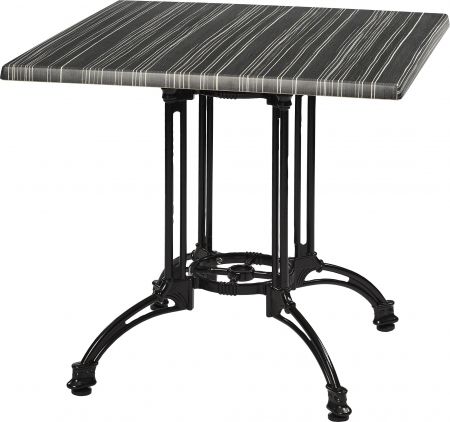 Outdoor Tischgestell Oslo 44 für Platten bis 90x90 cm schwarz