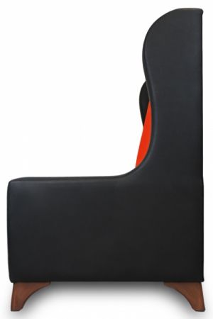 Sitzbank Dinerbank Bistrobank DIVA schwarz mit orange Rücken Länge 120cm