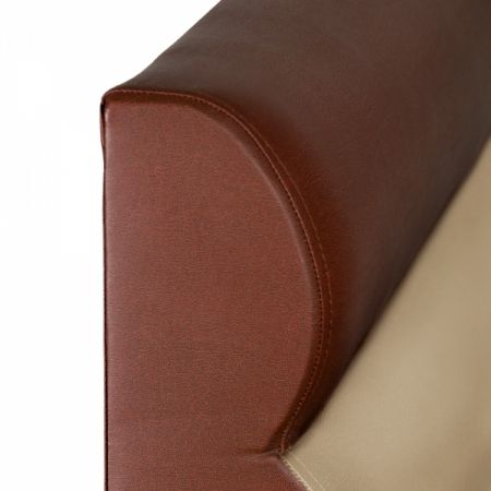 Sitzbank Dinerbank Bistrobank GALA braun mit beige 120 cm