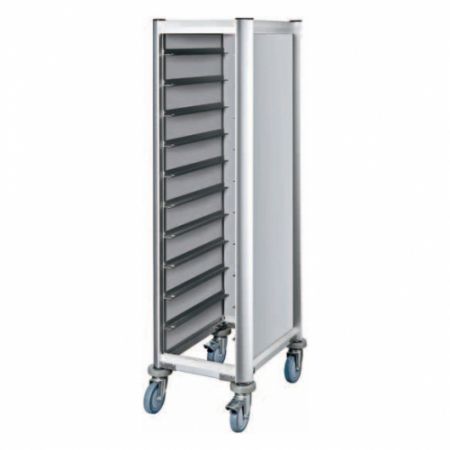 Tablettwagen Aluoptik