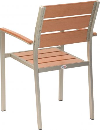 Terrassenstuhl Outdoorstuhl Bari Teak stapelbar