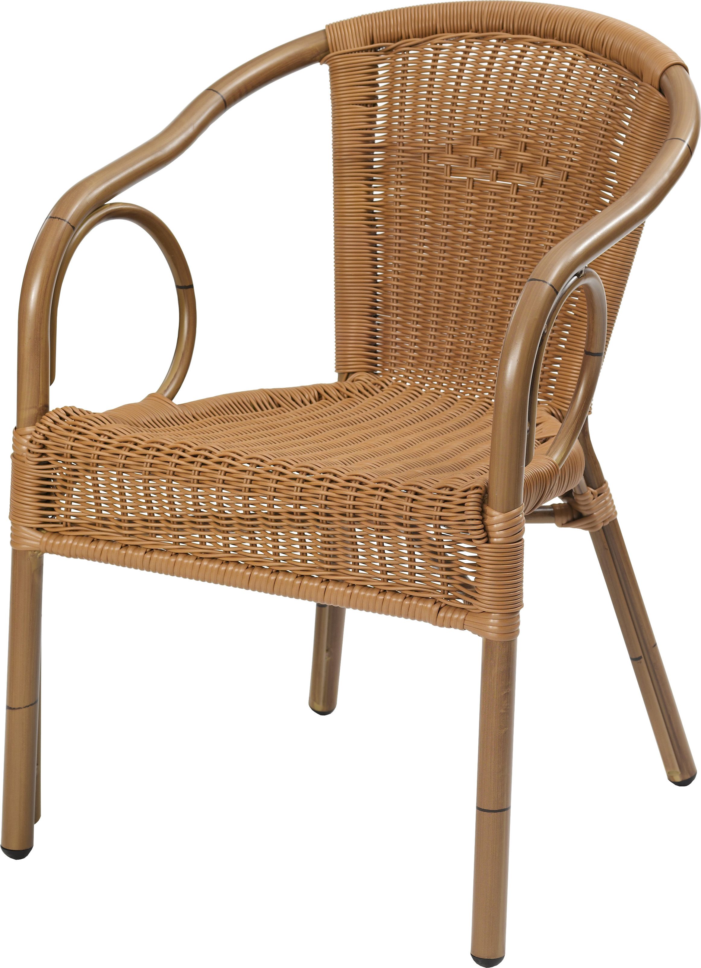 Gastronomie OUTDOORSTUHL Mainz mit Armlehnen honey mit Drahtkern