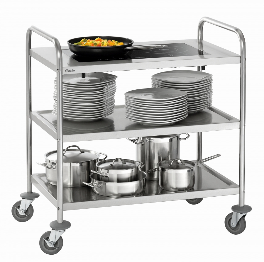 Induktions-Servierwagen Servicewagen Induktionskochefeld IKTS 35