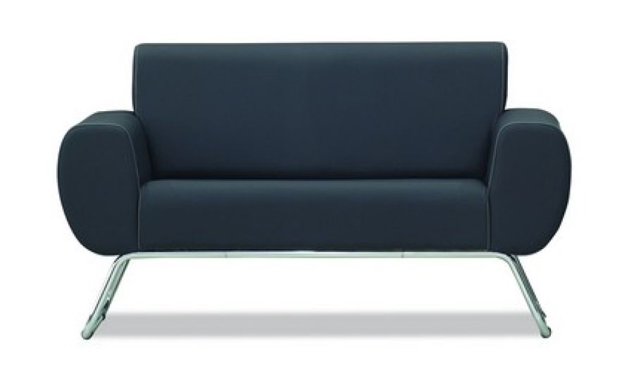 RIGA Sitzgruppe aus Sofa und 2 Sesseln in Schwarz