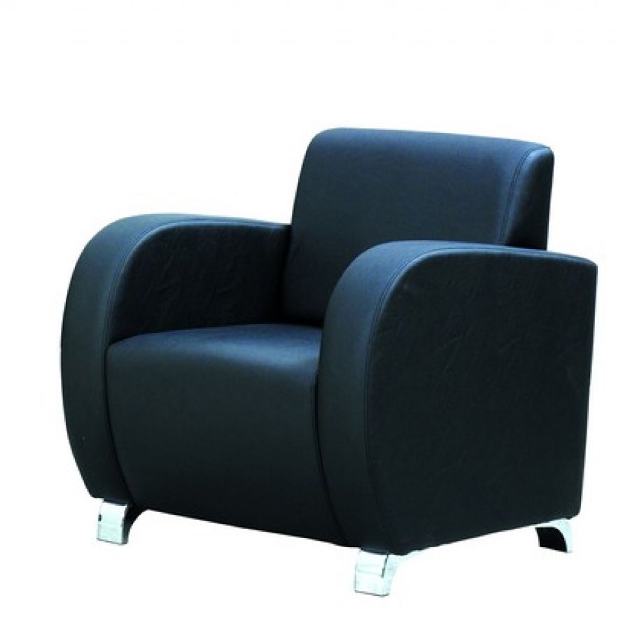 WEMBLEY Sitzgruppe aus Sofa und 2 Sesseln in Schwarz