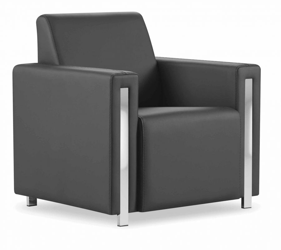GOLF Sitzgruppe aus Sofa und 2 Sesseln in Schwarz