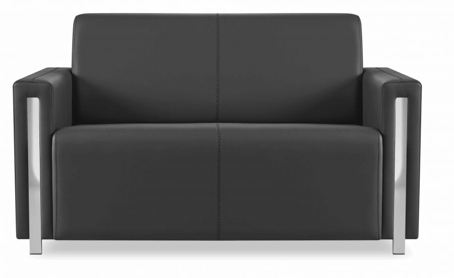 GOLF Sitzgruppe aus Sofa und 2 Sesseln in Schwarz