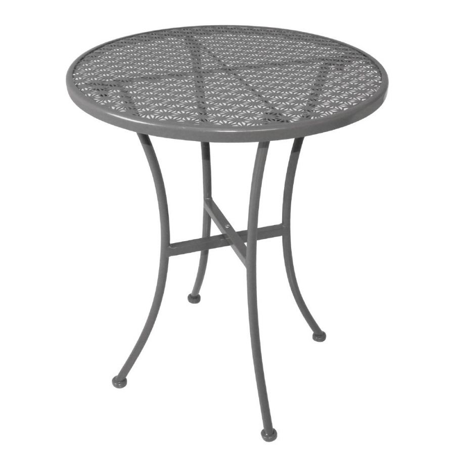 Outdoor Tisch KRISTA 140 rund aus Stahl Grau, 60x60x71cm