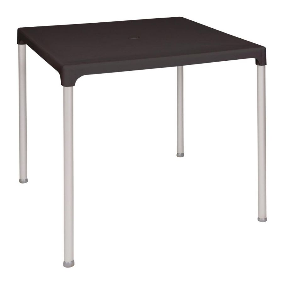 Outdoor Tisch KRISTA 185 eckig Schwarz, 75x75x72cm 