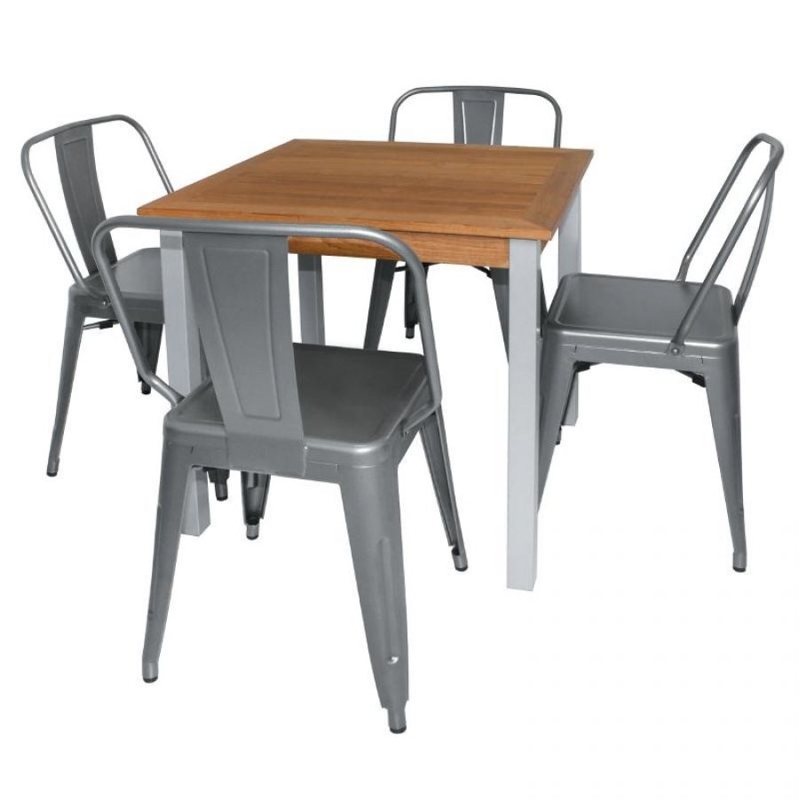 Outdoor Tisch KRISTA 230 eckig Teak,  80x80x72cm 