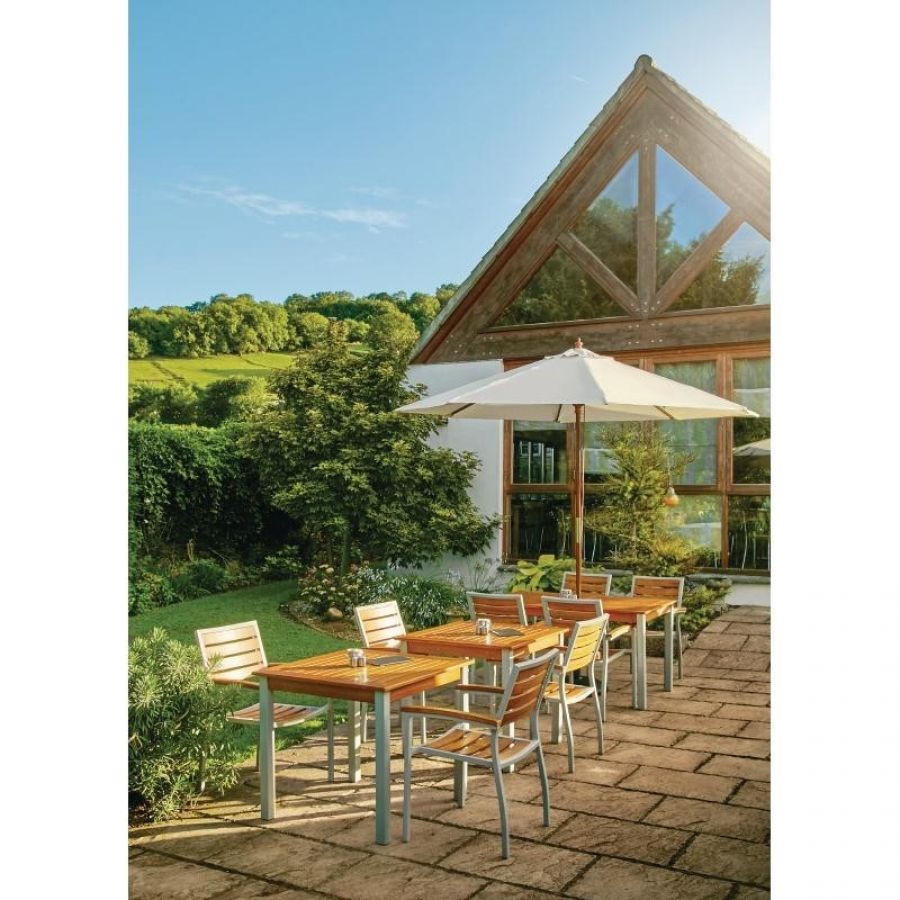 Outdoor Tisch KRISTA 235 eckig Teak,  140x80x72cm 