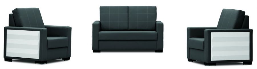 RELAX Sofa 2 Sitzer Schwarz