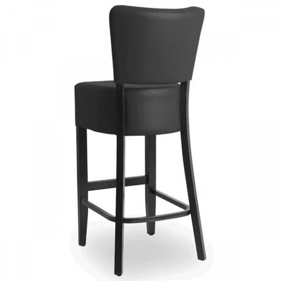 Gastro Barhocker Anna S11 Schwarz gepolstert
