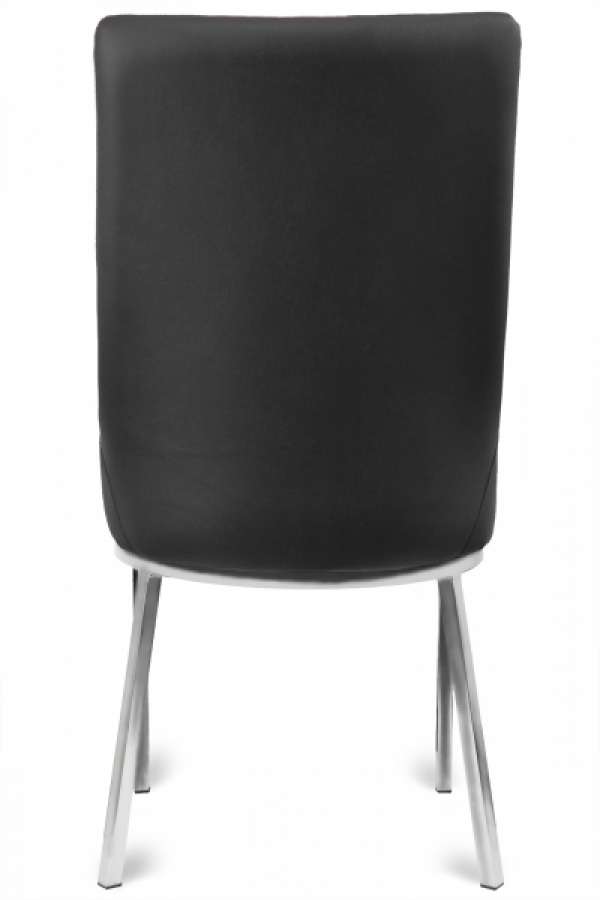 Gastro Stuhl Elli in schwarz Sitzfläche weiss