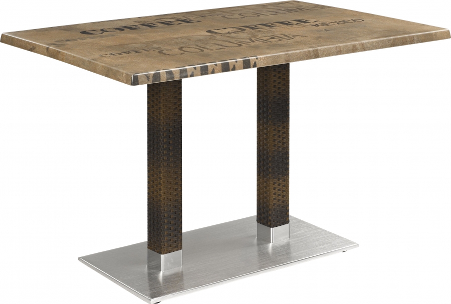 Outdoor Tischgestell Bella-Double für Platten bis 120x80 cm burned