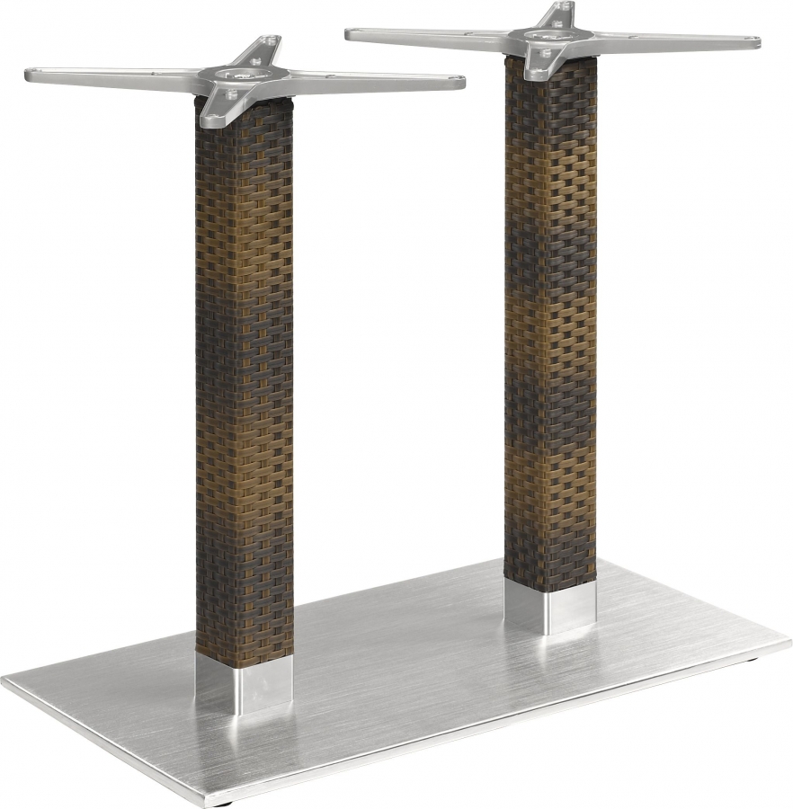 Outdoor Tischgestell Bella-Double für Platten bis 120x80 cm burned