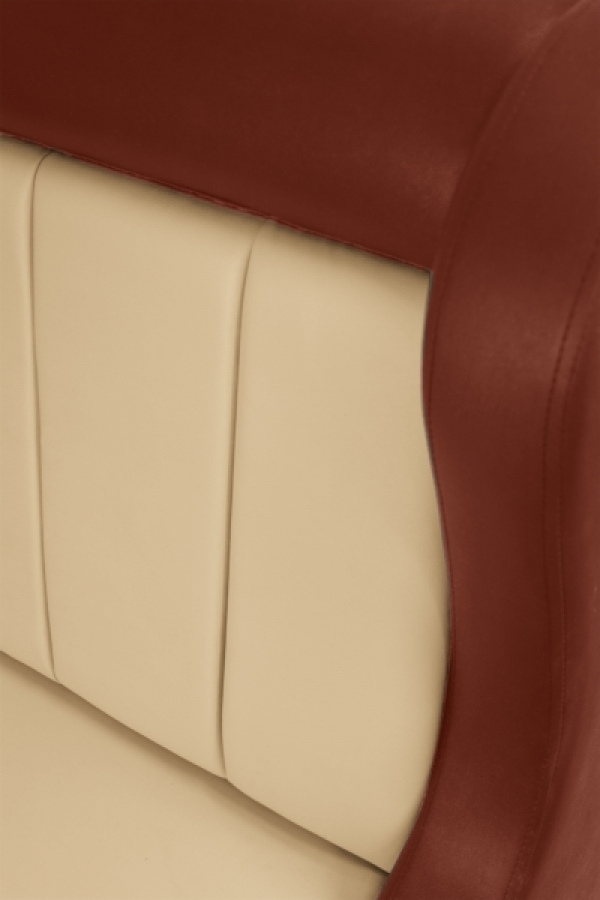 Sitzbank Dinerbank Bistrobank DIVA braun mit beige Rücken Länge 120cm