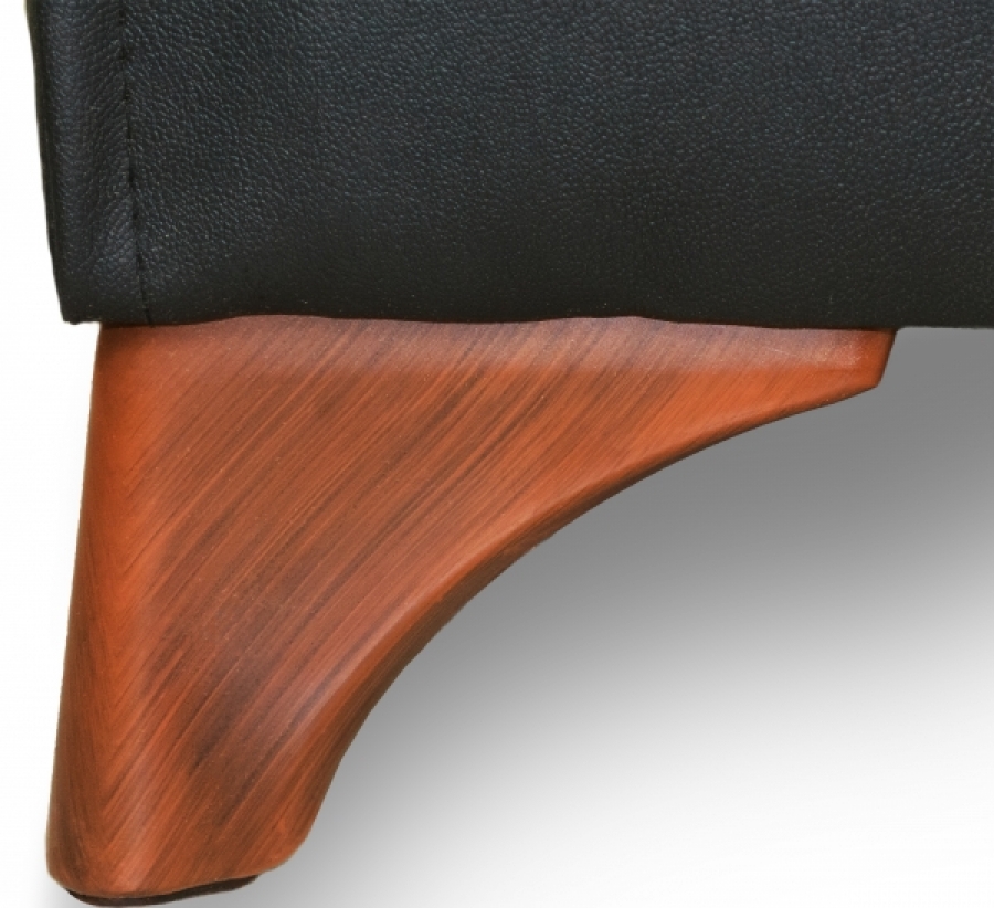 Sitzbank Dinerbank Bistrobank DIVA schwarz mit rotem Rücken Länge 120cm